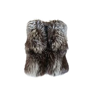 Premium Silver Fox Fur Vest | Imported